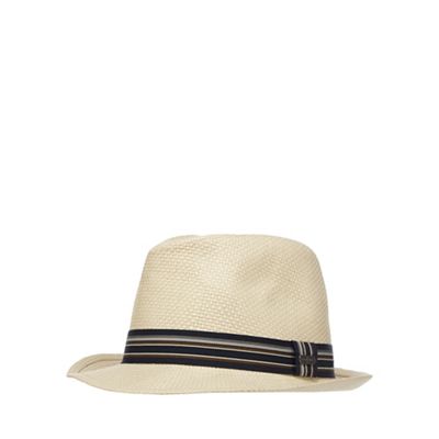 Natural paper trilby hat